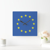 Flagge der Vereinigten Staaten Europas Quadratische Wanduhr (Zuhause)
