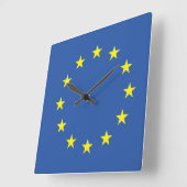 Flagge der Vereinigten Staaten Europas Quadratische Wanduhr (Winkel)