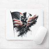 Flagge der Vereinigten Staaten. Firefighter Mousepad (Mit Mouse)