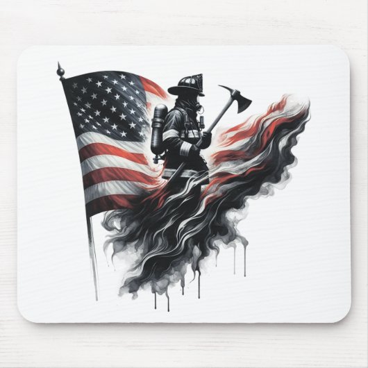 Flagge der Vereinigten Staaten. Firefighter Mousepad (Vorne)