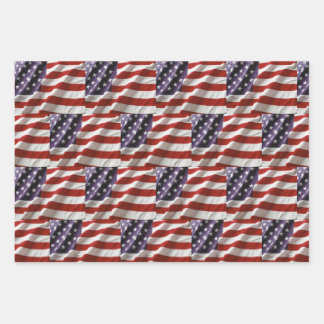 Flagge der Vereinigten Staaten Geschenkpapier Set