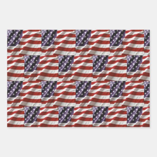 Flagge der Vereinigten Staaten Geschenkpapier Set (Vorderseite)