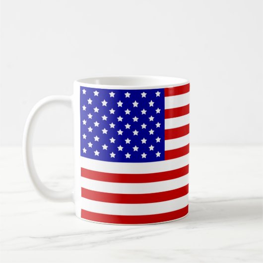 Flagge der Vereinigten Staaten Kaffeetasse (Links)