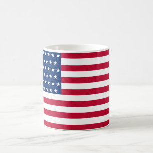 Flagge der Vereinigten Staaten mit den 51 Sternen Kaffeetasse