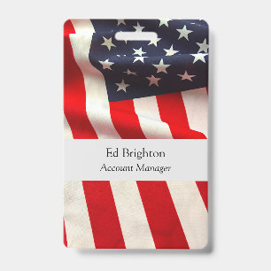 Flagge der Vereinigten Staaten Nahaufnahme Ausweis