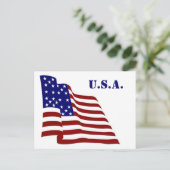 Flagge der Vereinigten Staaten Postkarte (Stehend Vorderseite)