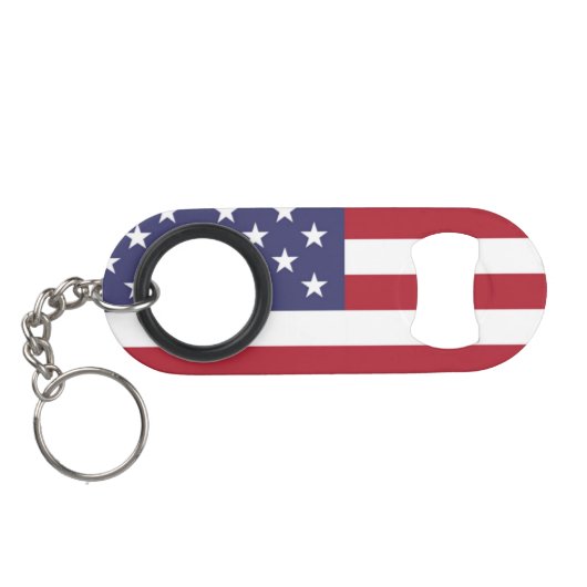 Flagge der Vereinigten Staaten Schlüsselanhänger Flaschenöffner (Rückseite Horizontal)