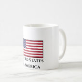 Flagge der Vereinigten Staaten (USA) Kaffeetasse (VorderseiteRechts)
