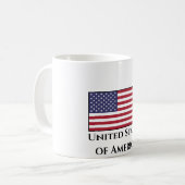 Flagge der Vereinigten Staaten (USA) Kaffeetasse (Vorderseite Links)