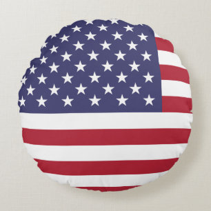 Flagge der Vereinigten Staaten (USA) Rundes Kissen