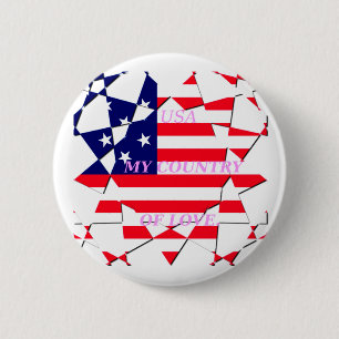 Flagge der Vereinigten Staaten von Amerika Button