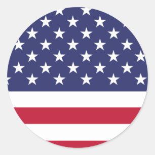 Flagge der Vereinigten Staaten von Amerika Runder Aufkleber