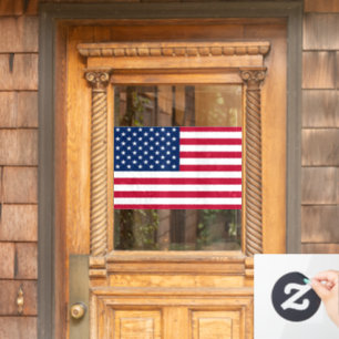 Flagge der Vereinigten Staaten zugeschnitten Fensteraufkleber