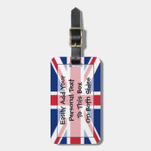 Flagge der Vereinigtes Königreich einfachen Gepäckanhänger (Vorderseite vertikal)