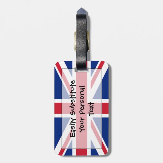 Flagge der Vereinigtes Königreich einfachen Gepäckanhänger (Rückseite vertikal)