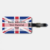 Flagge der Vereinigtes Königreich einfachen Gepäckanhänger (Rückseite horizontal)