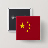 Flagge der Volksrepublik China Button (Vorne & Hinten)