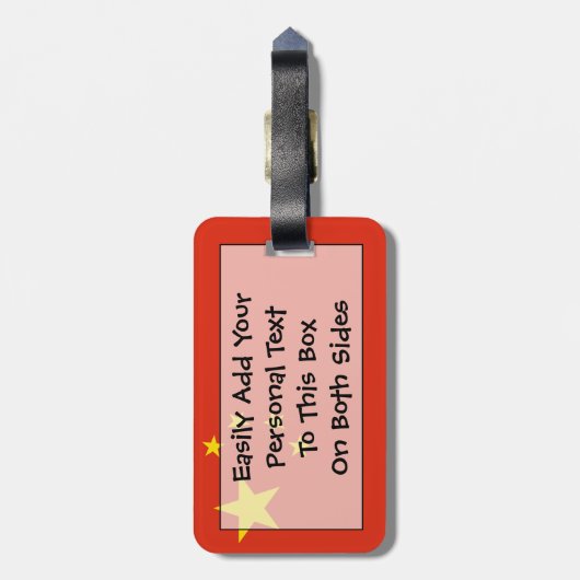 Flagge der Volksrepublik China Gepäckanhänger (Rückseite vertikal)