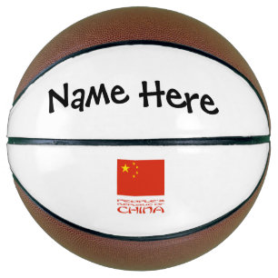 Flagge der Volksrepublik China Personalisiert Basketball
