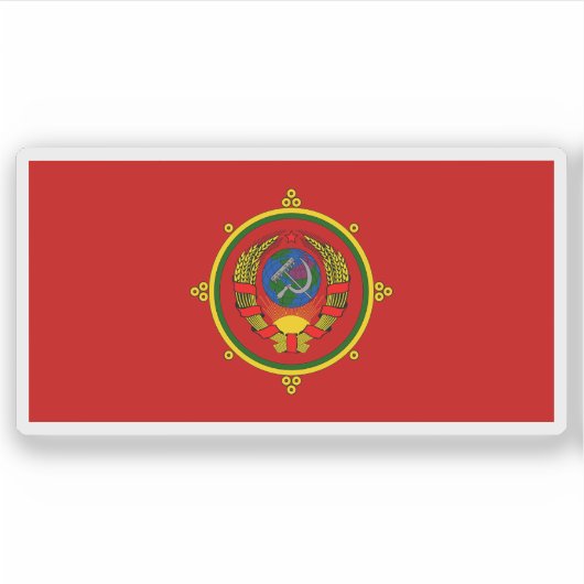 Flagge der Volksrepublik Tuwan (1930) Aufkleber (Vorderseite)