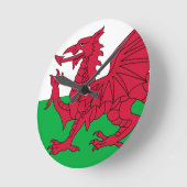 Flagge der Wales-Wall-Uhr Runde Wanduhr (Winkel)