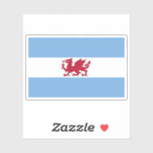 Flagge der walisischen Kolonie in Patagonien, Arge Aufkleber (Blatt)