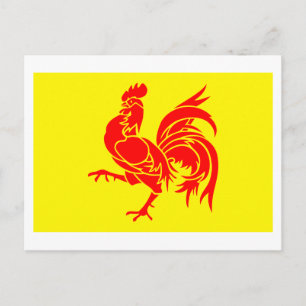 Flagge der Wallonischen Region Postkarte