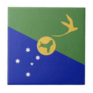 Flagge der Weihnachtsinsel Fliese