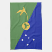Flagge der Weihnachtsinsel Geschirrtuch (Vertikal)