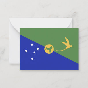 Flagge der Weihnachtsinsel Mitteilungskarte
