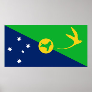 Flagge der Weihnachtsinsel Poster