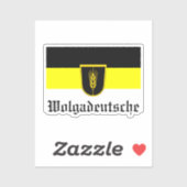 Flagge der Wolgadeutschen (schwarz/gelb/weiß) Aufkleber (Blatt)