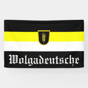 Flagge der Wolgadeutschen (schwarz/gelb/weiß) Banner