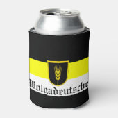 Flagge der Wolgadeutschen (schwarz/gelb/weiß) Dosenkühler (Kanne Vorderseite)