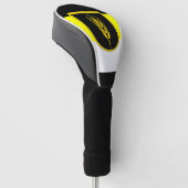 Flagge der Wolgadeutschen (schwarz/gelb/weiß) Golf Headcover (angewinkelt)