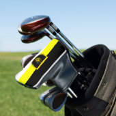 Flagge der Wolgadeutschen (schwarz/gelb/weiß) Golf Headcover (In Situ)