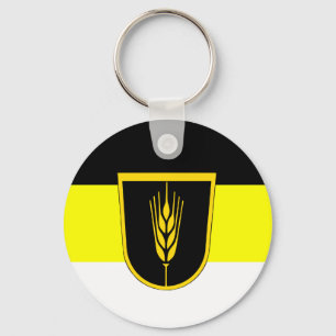 Flagge der Wolgadeutschen (schwarz/gelb/weiß) Schlüsselanhänger