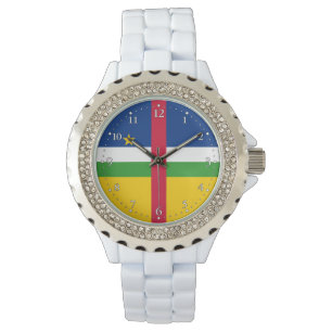 Flagge der Zentralafrikanischen Republik Armbanduhr