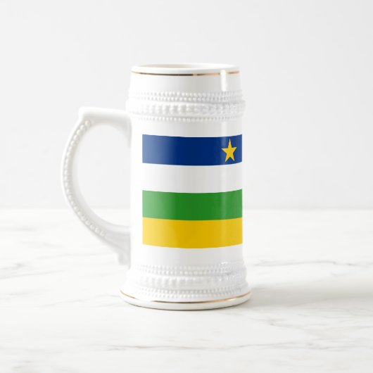 Flagge der Zentralafrikanischen Republik Bierglas (Links)