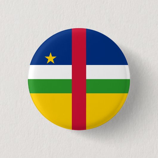 Flagge der Zentralafrikanischen Republik Button (Vorderseite)