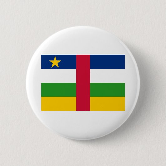 Flagge der Zentralafrikanischen Republik Button (Vorderseite)