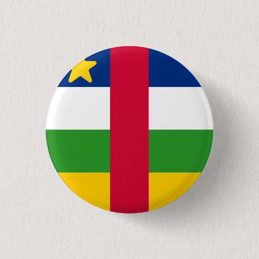 Flagge der Zentralafrikanischen Republik Button (Vorderseite)