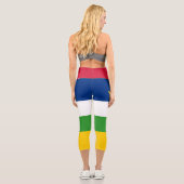 Flagge der Zentralafrikanischen Republik Capri Leggings (Rückseite)
