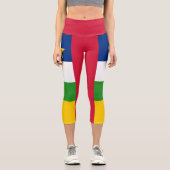 Flagge der Zentralafrikanischen Republik Capri Leggings (Vorderseite)
