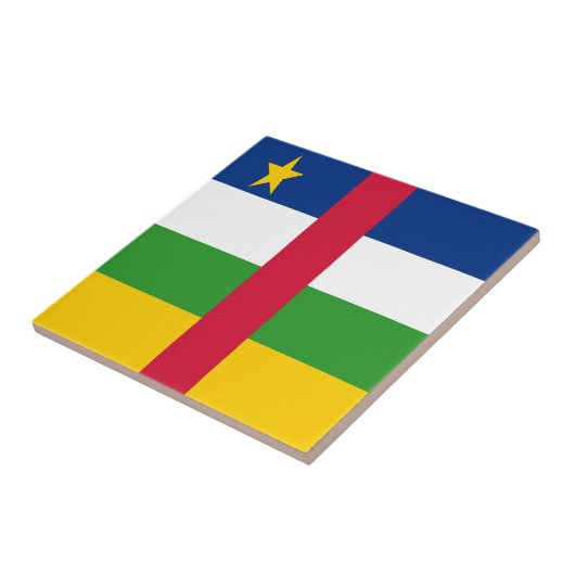 Flagge der Zentralafrikanischen Republik Fliese (Seite)