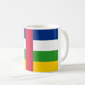 Flagge der Zentralafrikanischen Republik Kaffeetasse (VorderseiteRechts)