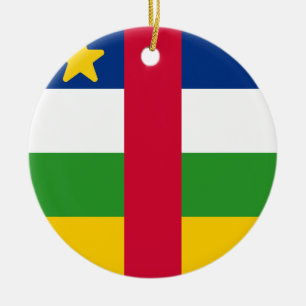 Flagge der Zentralafrikanischen Republik Keramik Ornament