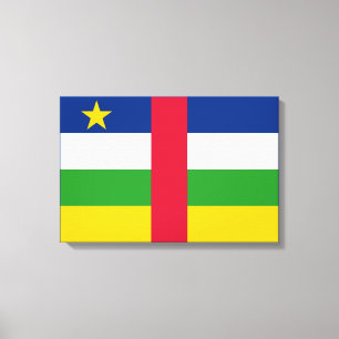 Flagge der Zentralafrikanischen Republik Leinwanddruck