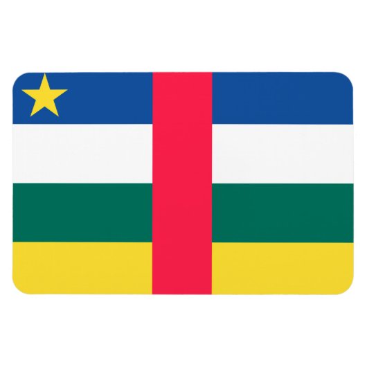 Flagge der Zentralafrikanischen Republik Magnet (Horizontal)