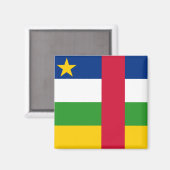Flagge der Zentralafrikanischen Republik Magnet (Vorderseite/Rückseite)